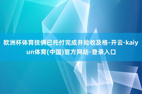 欧洲杯体育技俩已托付完成并验收及格-开云·kaiyun体育(中国)官方网站-登录入口
