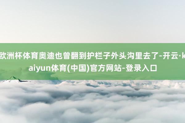 欧洲杯体育奥迪也曾翻到护栏子外头沟里去了-开云·kaiyun体育(中国)官方网站-登录入口