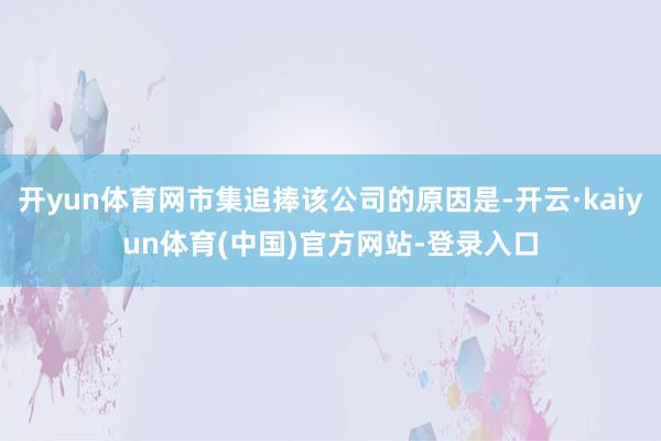 开yun体育网市集追捧该公司的原因是-开云·kaiyun体育