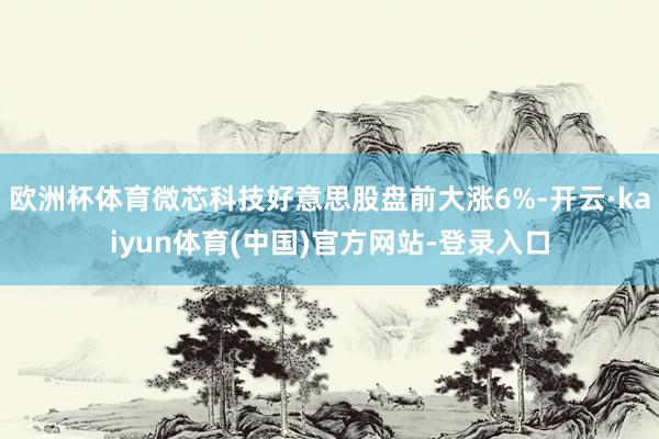 欧洲杯体育微芯科技好意思股盘前大涨6%-开云·kaiyun体